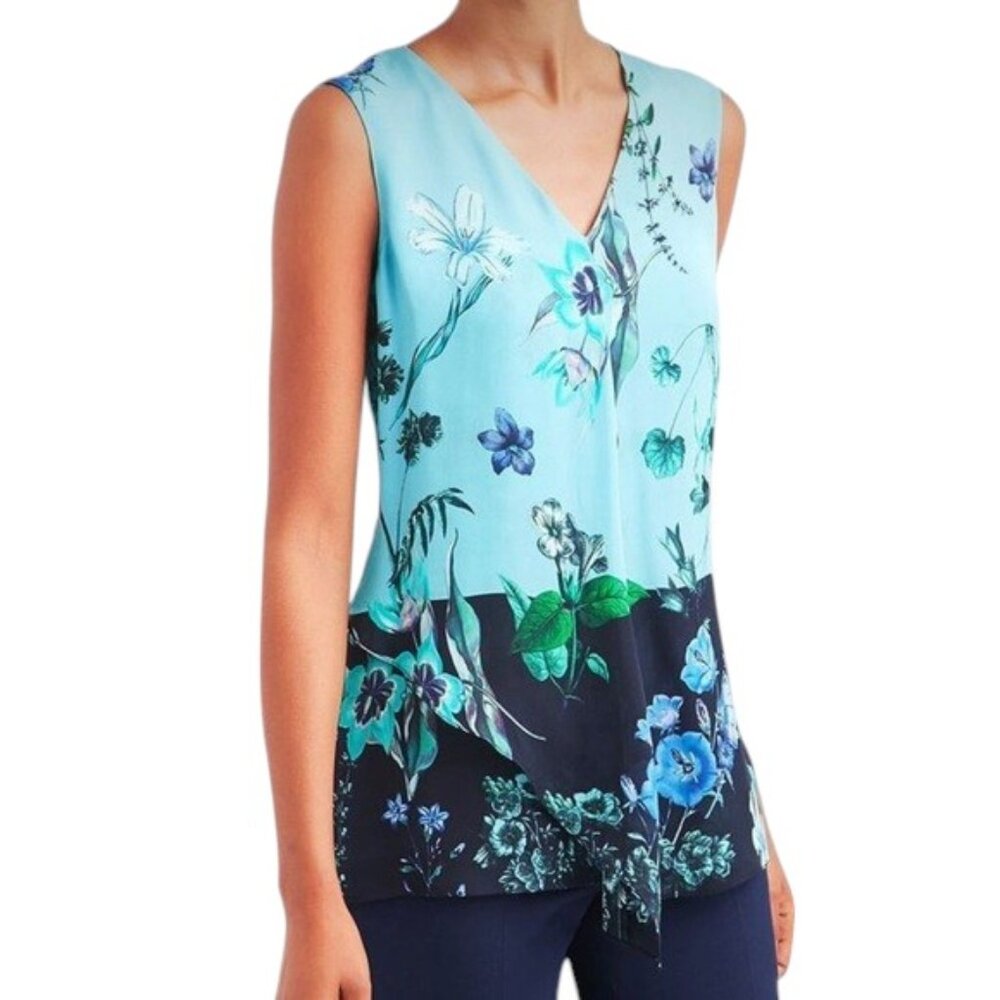 Carlisle New York Size 12 Paradise 100% Silk Top